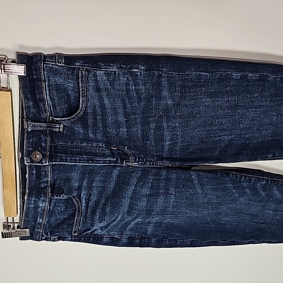 American Eagle size 4 next level stretch dark wash super high rise jeggings - Picture 2 of 8